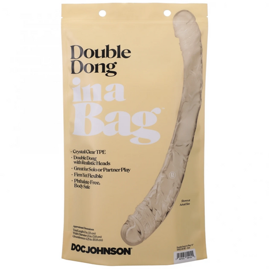 Double Dong 33 cm Transparente | Dildo Doble Doc Johnson