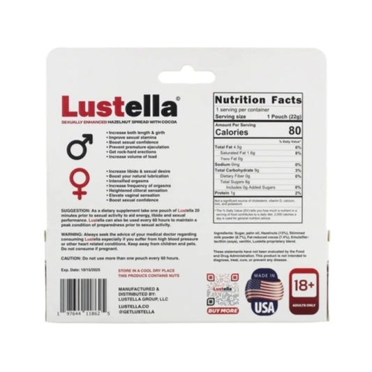Afrodisiaco untable Lustella Hazelnut Cocoa Spread - Lustella - Imagen 2 | La Juguetería de Adultos