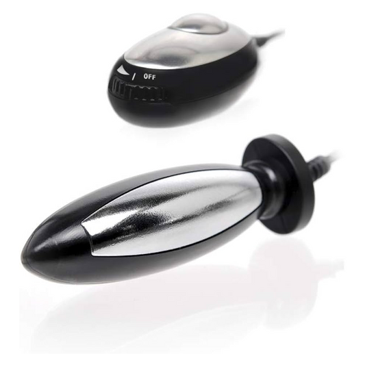 Sonda de Placer Shock Therapy Negro/Plata Pipedream BDSM