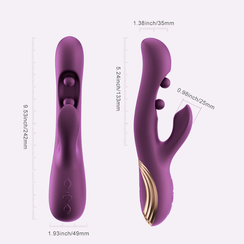 Vibrador Rabbit con Bolas G-Iggle Gem Purple