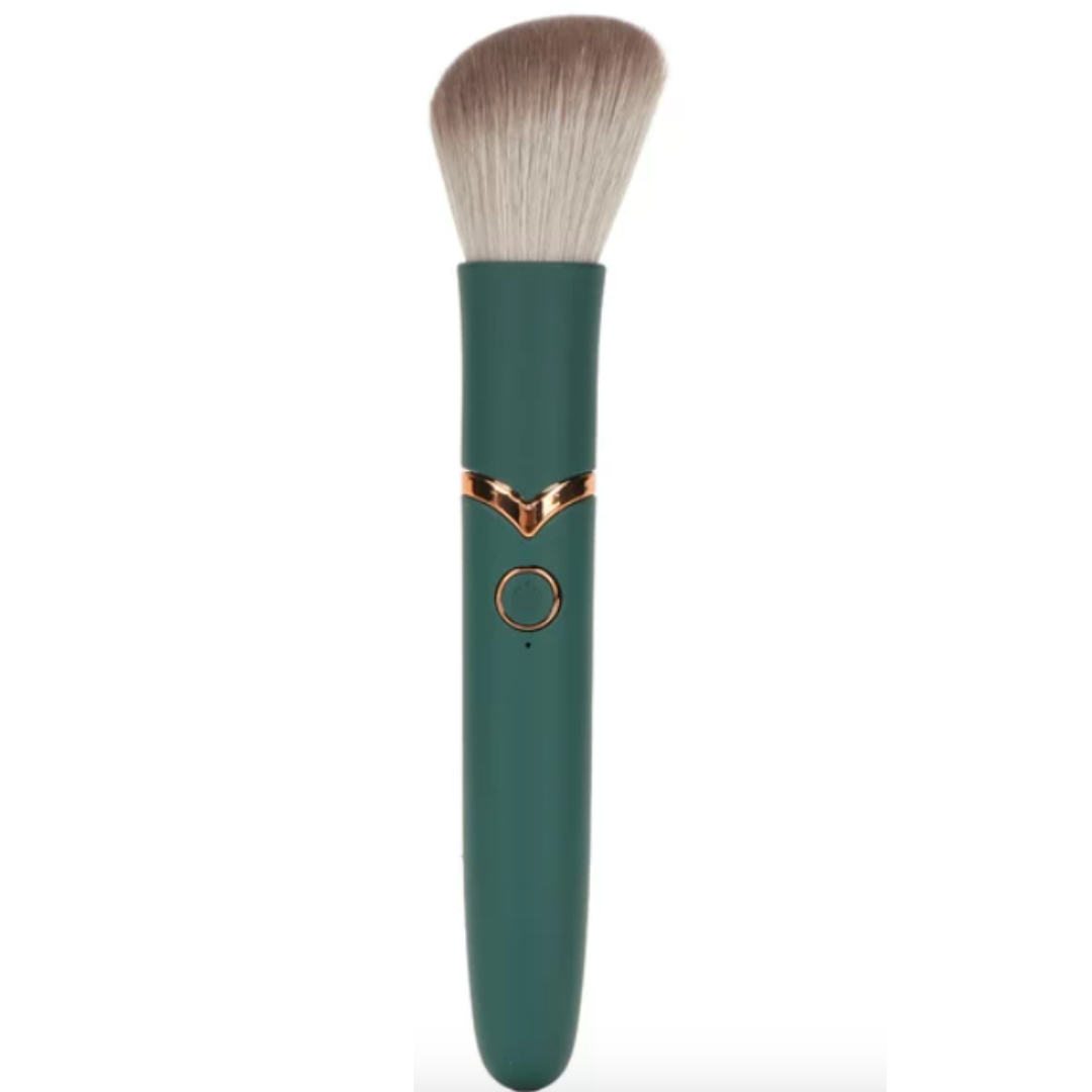 Bala vibradora discreta en forma de brocha verde Beauty Vibes