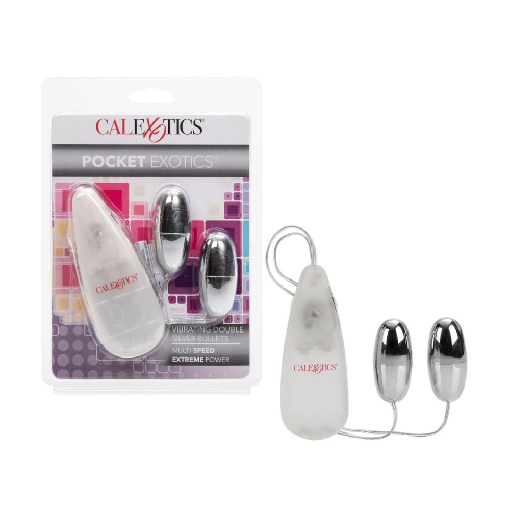 Balas vibradoras dobles multi-velocidades Pocket Exotics