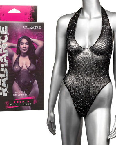 Body transparente escote V Radiance Plus Size