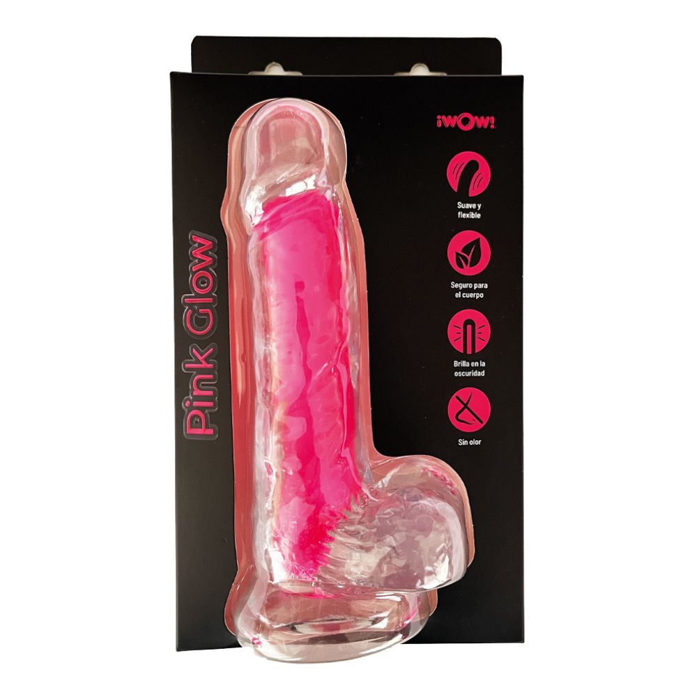 Dildo Pink Glow 20 cm.