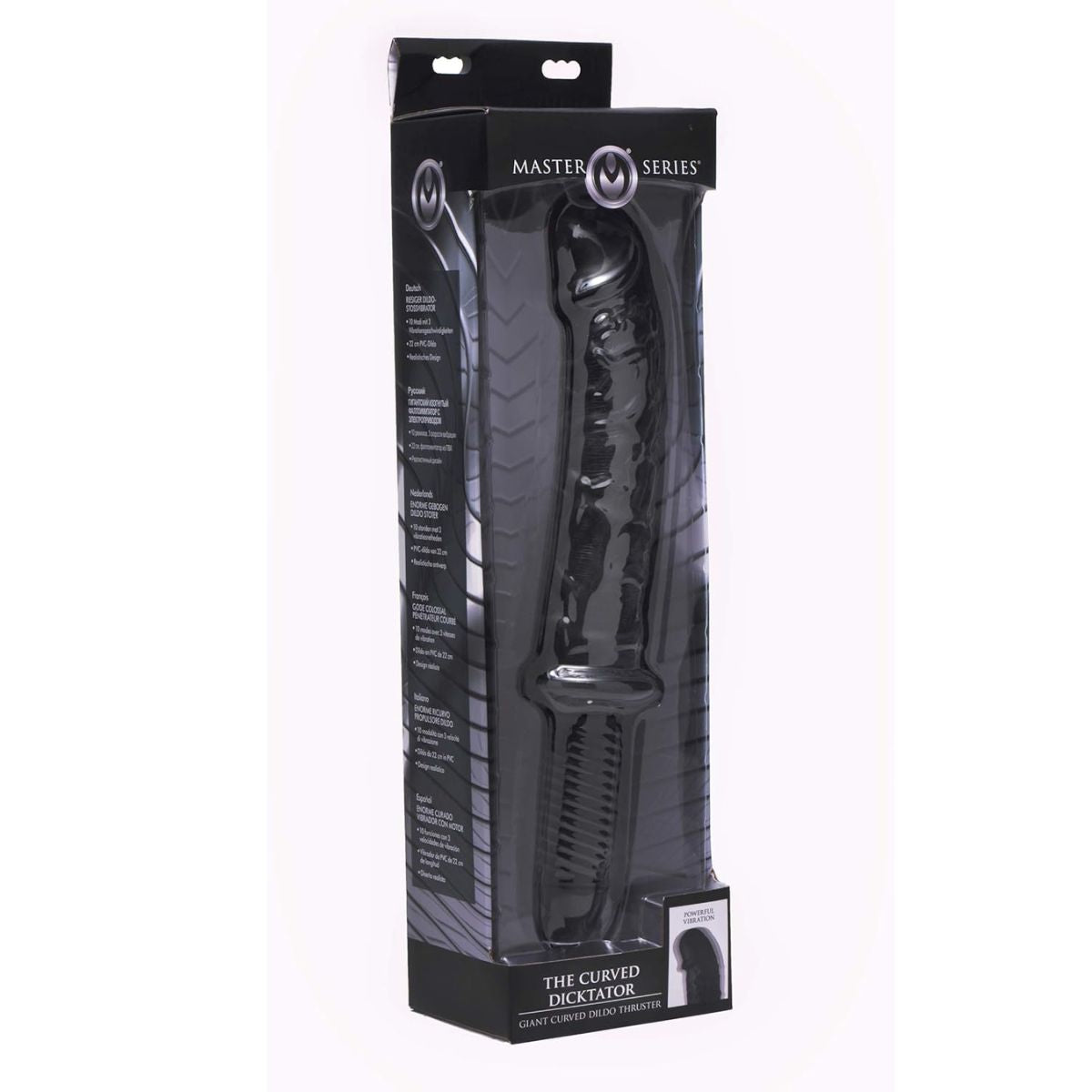 Dildo vibrador Dicktator Giant Dildo Thruster Black 22 cm