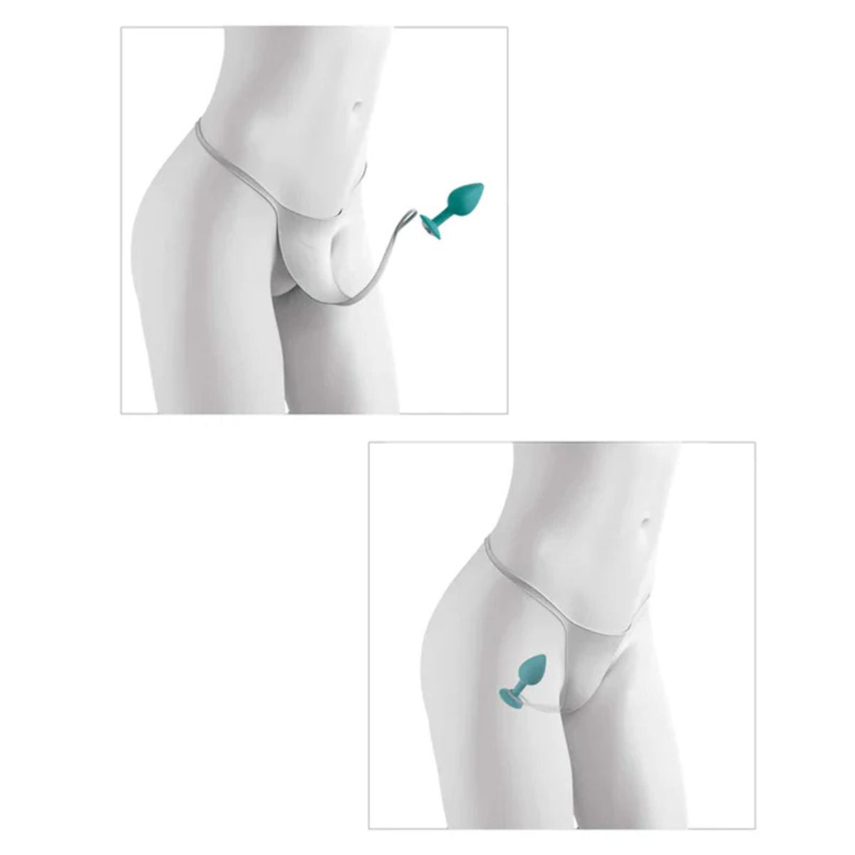 Hookup Panties Crotchless Secret Pearl XL-XXL