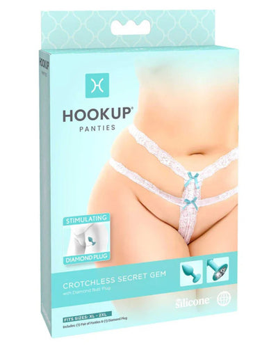 Hookup Panties Crotchless Secret Pearl XL-XXL