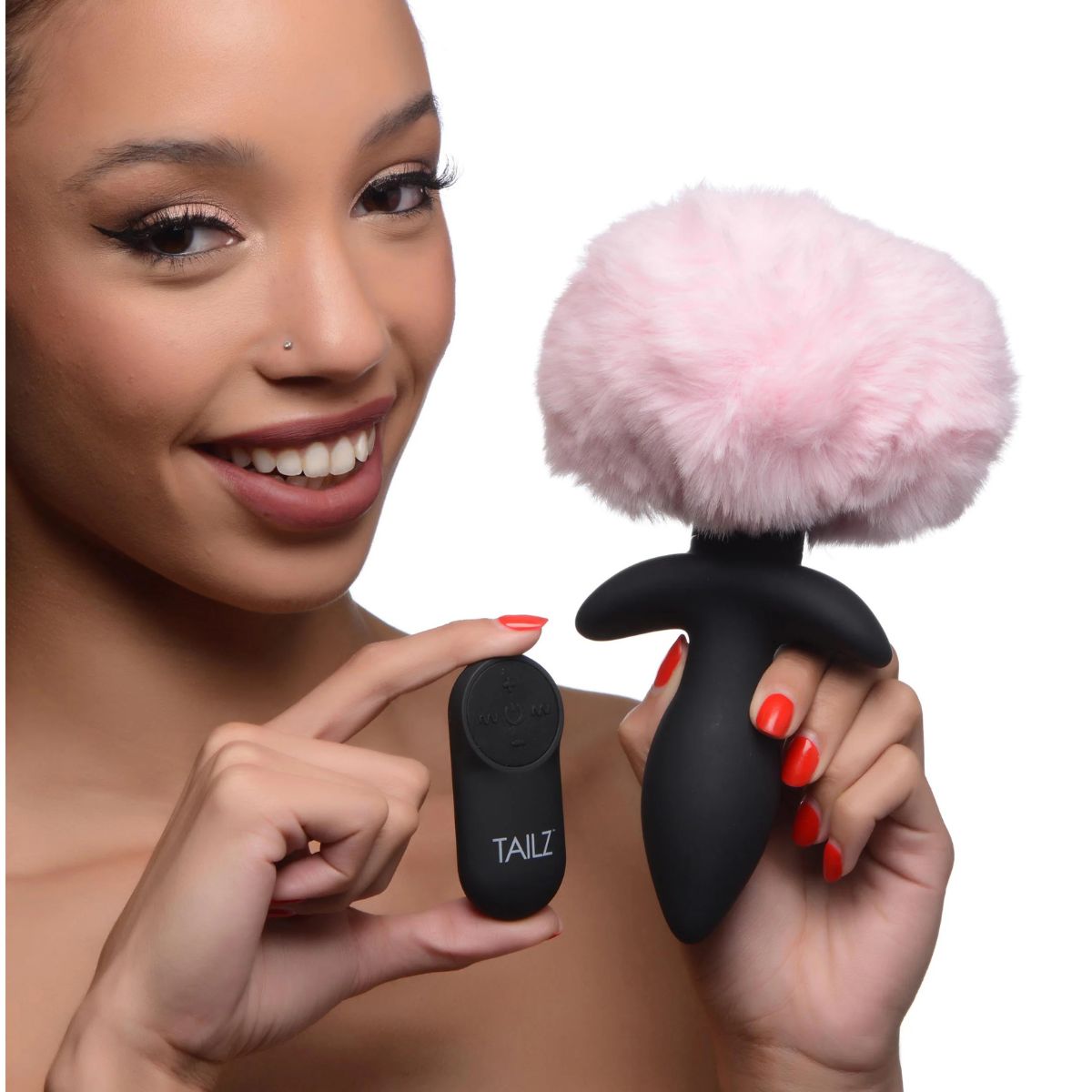 Plug anal vibrador de cola de conejito