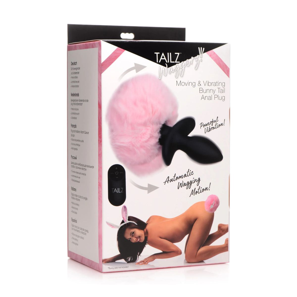 Plug anal vibrador de cola de conejito