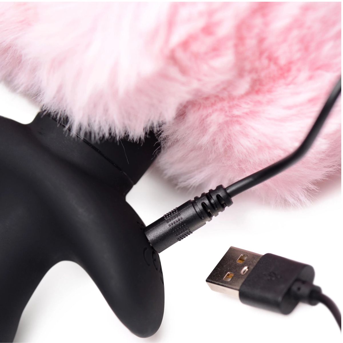 Plug anal vibrador de cola de conejito