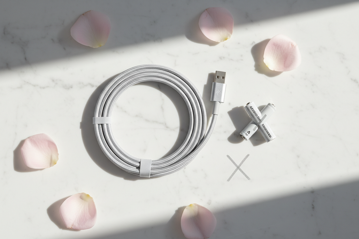 Cable USB vs pilas — guía para elegir vibrador recargable o a pilas en México