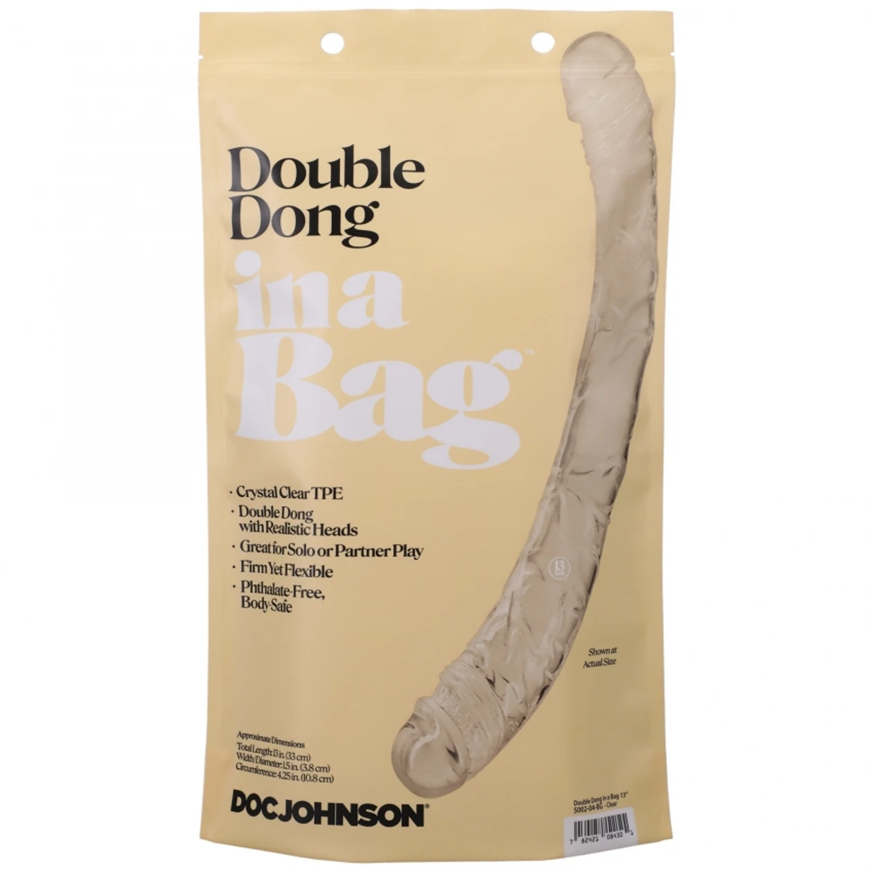 Double Dong 33 cm Transparente - Doc Johnson - Imagen 2 | La Juguetería de Adultos