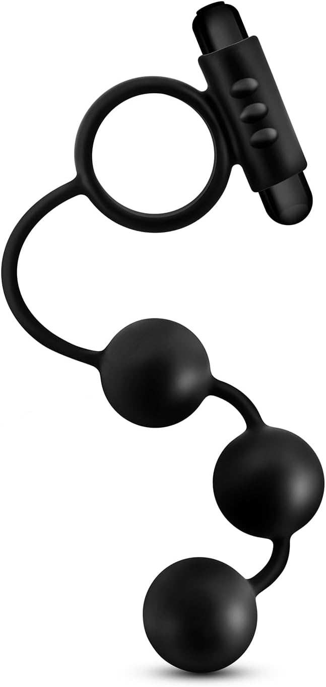 Bolas Anales con Anillo Vibrador Anal Adventures Platinum – Negro - Anal Adventures Platinum - Imagen 4 | La Juguetería de Adultos