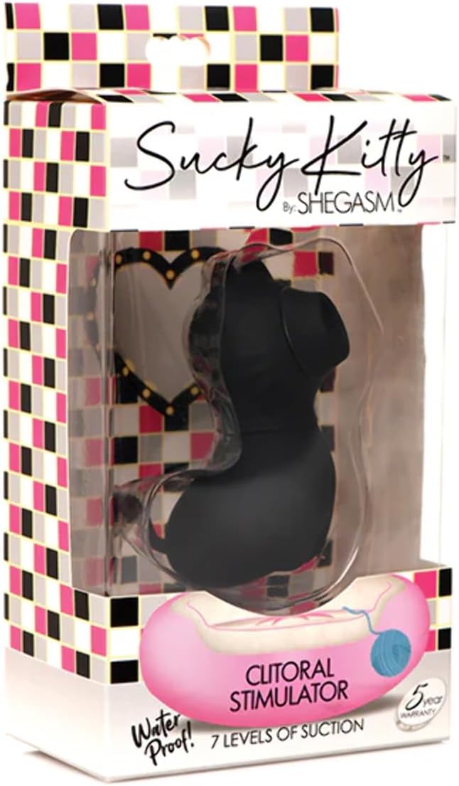 Estimulador Clítoris Sucky Kitty 7X – Negro - XR Brands | La Juguetería de Adultos