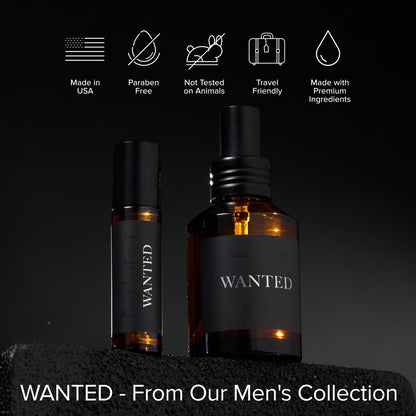 Perfume de Aceite Esencial con Feromonas Pure Instinct Wanted – 60 ml para Hombre - Classic Brands - Imagen 2 | La Juguetería de Adultos