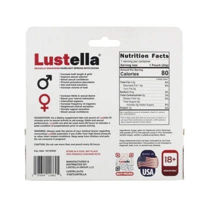 Afrodisiaco untable Lustella Hazelnut Cocoa Spread - Lustella - Imagen 2 | La Juguetería de Adultos