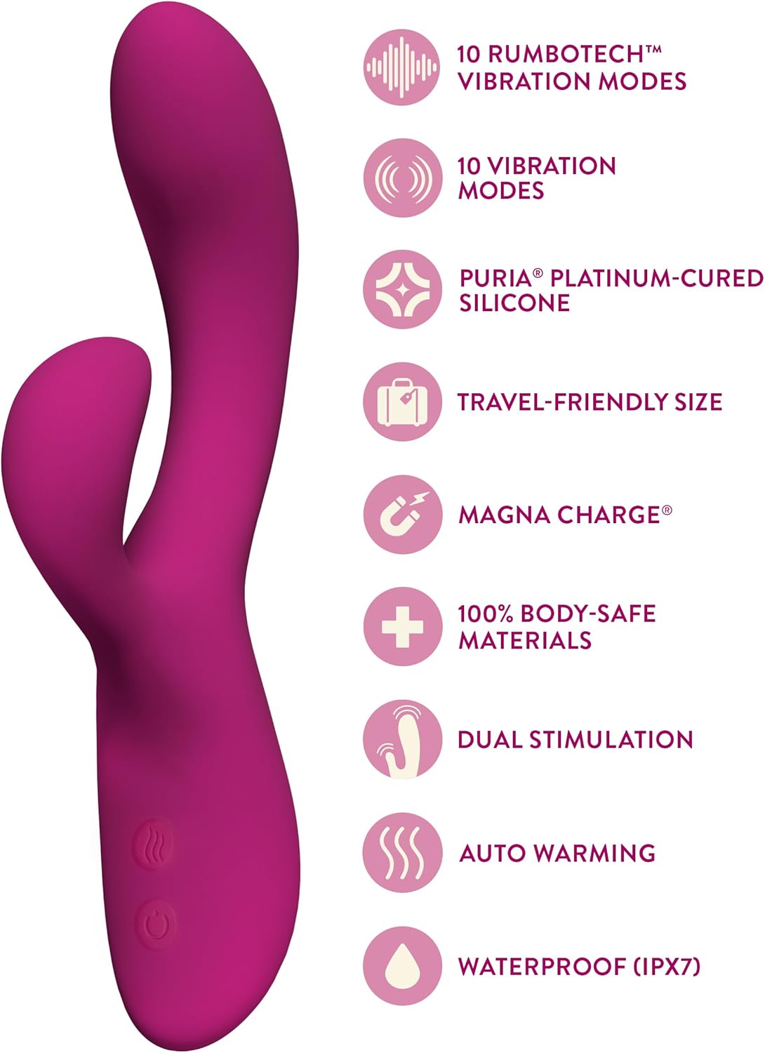 Quinn Rabbit Vibrador Triple Estimulación by Blush - Blush - Imagen 2 | La Juguetería de Adultos