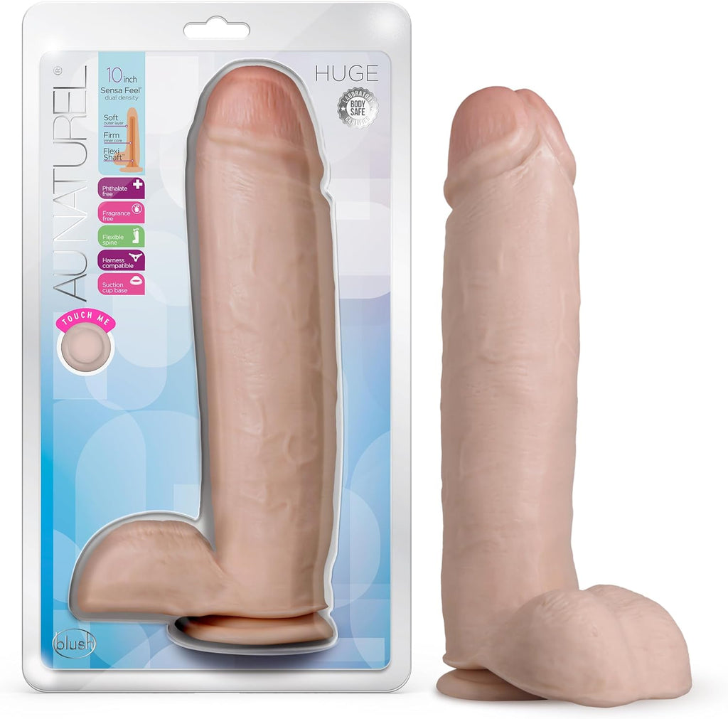 Consolador Grande con Ventosa Vanilla Au Naturel Huge Realista 26.7 cm - Blush | La Juguetería de Adultos