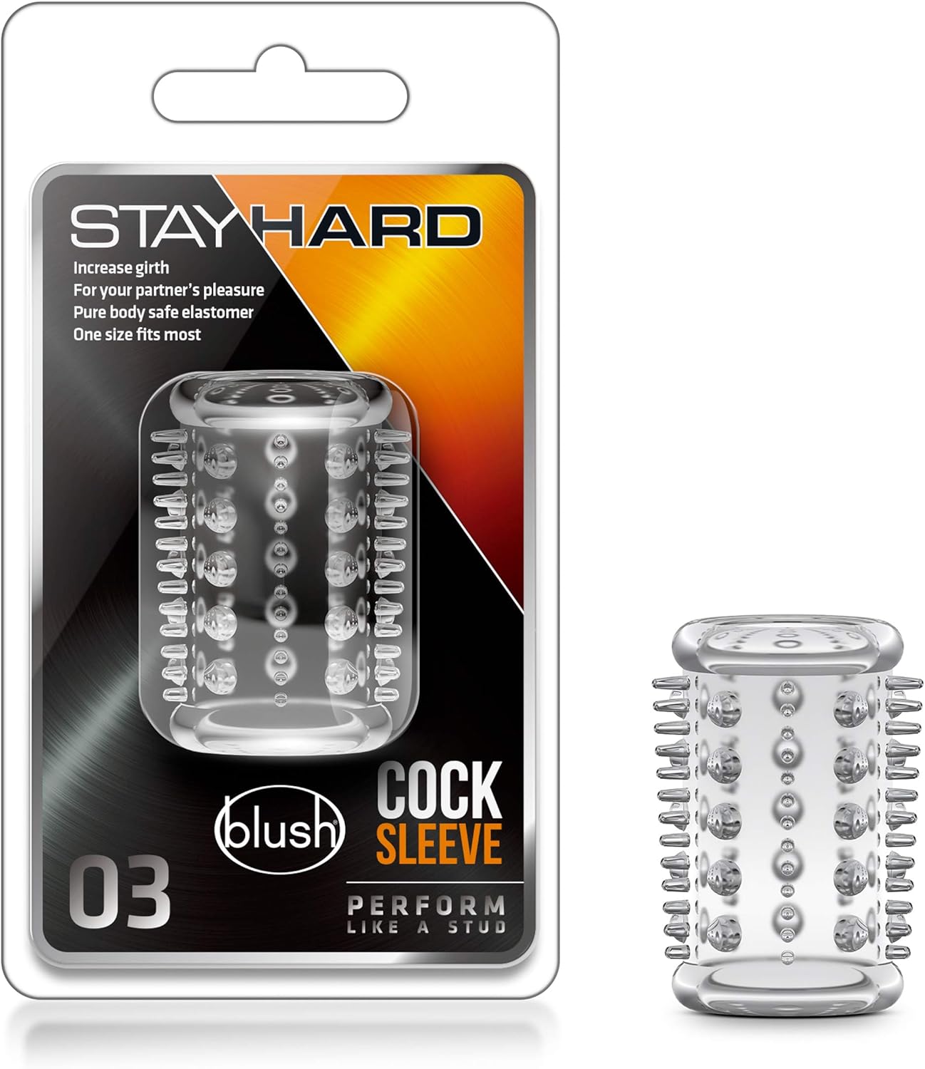 Manga para pene Stay Hard 03 Clear - Blush | La Juguetería de Adultos