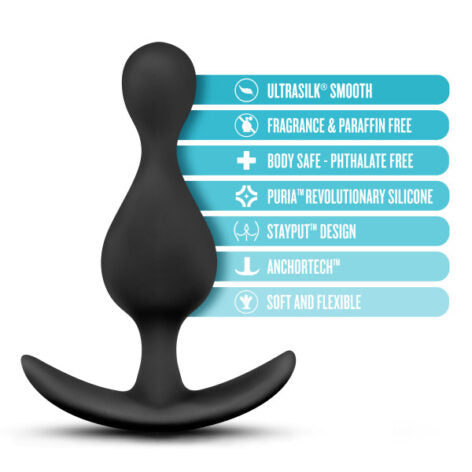 Plug Ondulado Anal Adventures Platinum – Negro - Blush - Imagen 5 | La Juguetería de Adultos