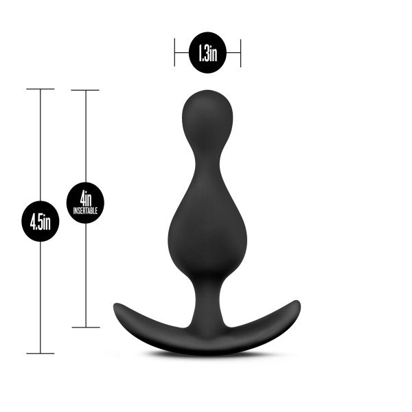Plug Ondulado Anal Adventures Platinum – Negro - Blush - Imagen 4 | La Juguetería de Adultos