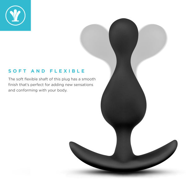 Plug Ondulado Anal Adventures Platinum – Negro - Blush - Imagen 3 | La Juguetería de Adultos