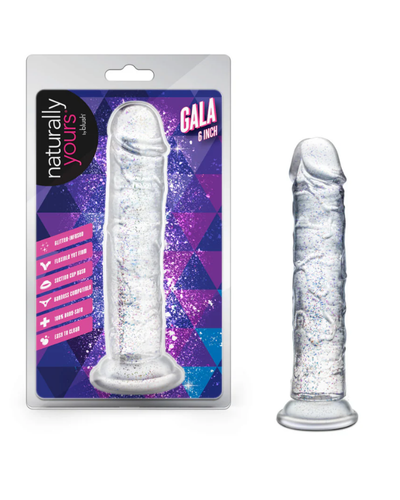 Dildo con Glitter Gala 15 cm – Base de Succión y Compatible con Arnés | Blush