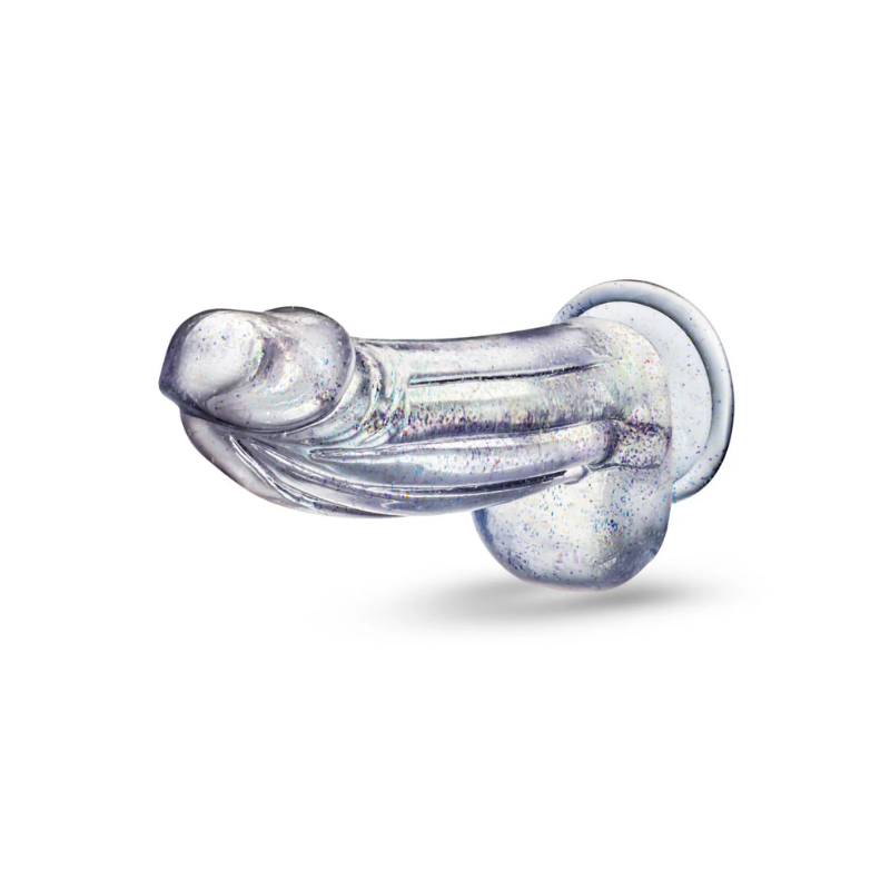 Dildo con Glitter Bling 19 cm – Base de Succión y Compatible con Arnés | Blush