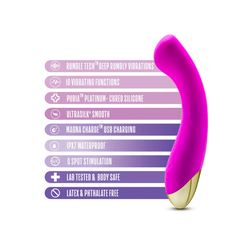 Vibrador Aria Bangin’ AF Estimulación potente del punto G - Blush - Imagen 5 | La Juguetería de Adultos