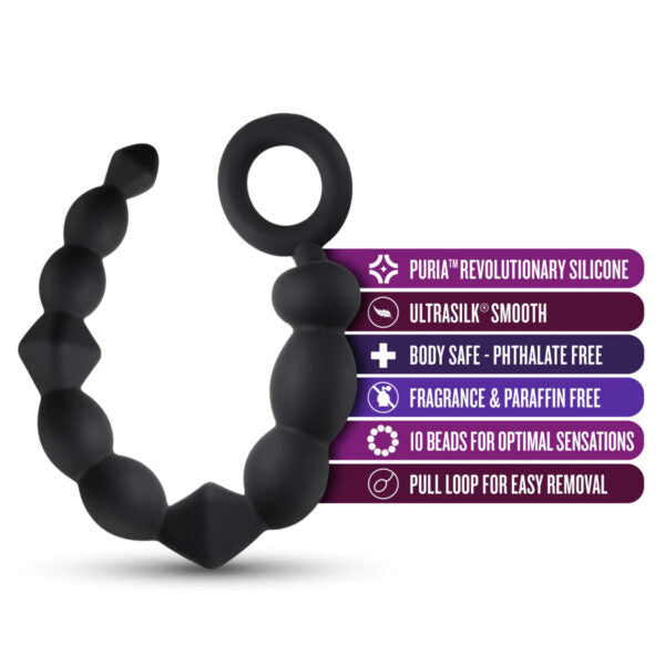 Bolas Anales para Principiantes Anal Adventures Platinum – Negro - Blush - Imagen 4 | La Juguetería de Adultos