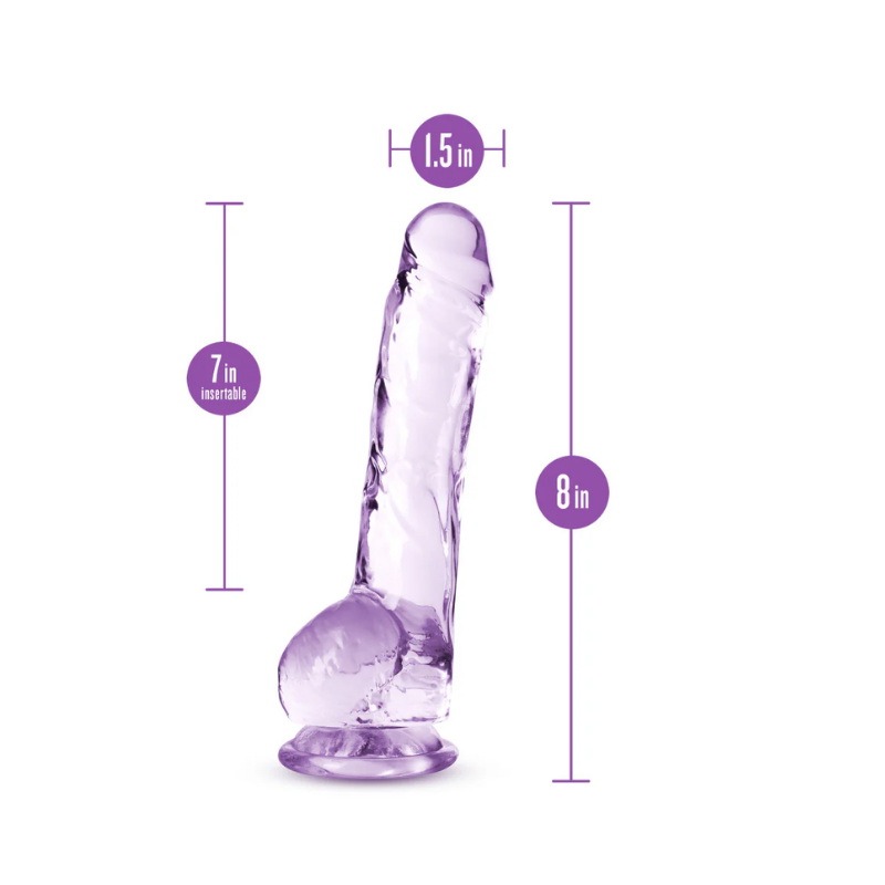 Dildo Realista con Ventosa Naturally Yours Crystalline 20.3 cm - Blush - Imagen 3 | La Juguetería de Adultos
