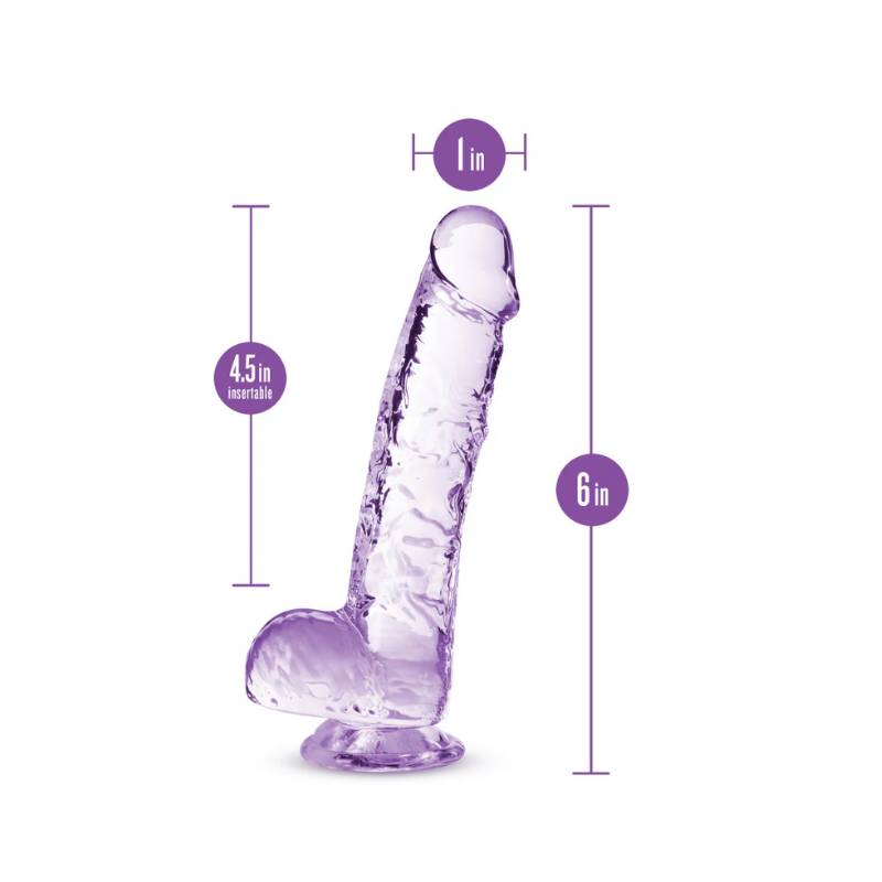Dildo Realista con Ventosa Naturally Yours Crystalline 15 cm - Blush - Imagen 3 | La Juguetería de Adultos