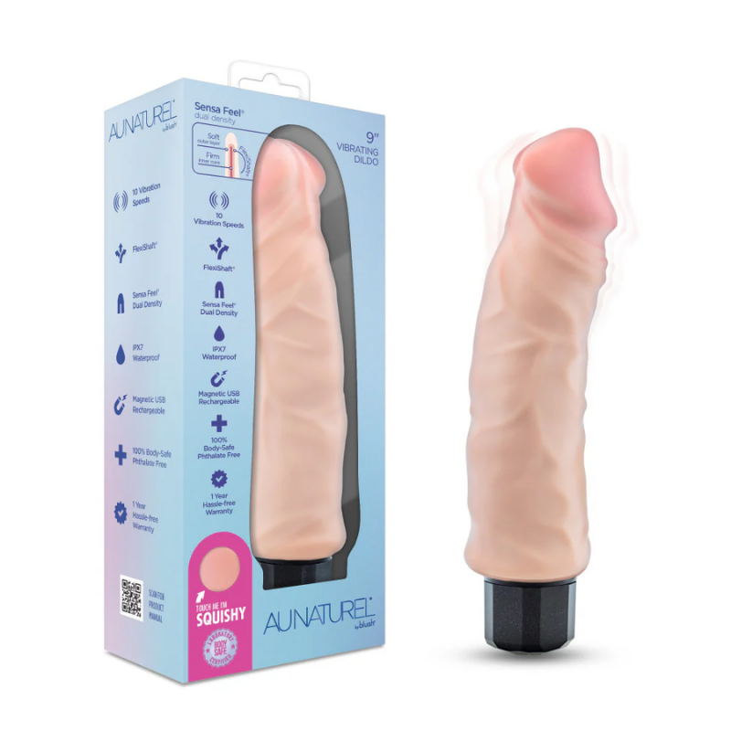 AU Naturel Vibrating Dildo 22 CM