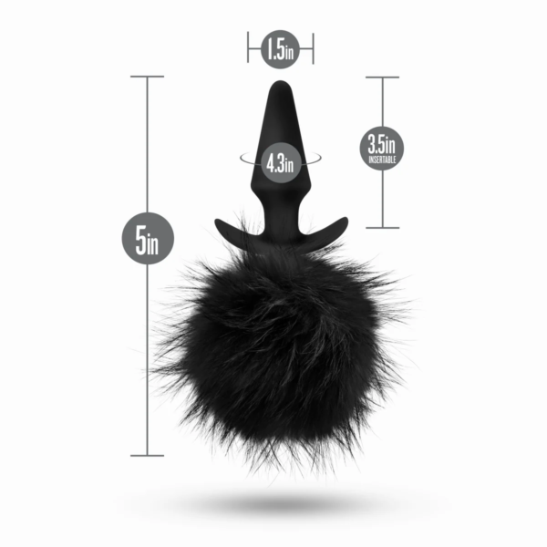 Plug con Cola de Conejo Anal Adventures Platinum – Negro - Blush - Imagen 3 | La Juguetería de Adultos
