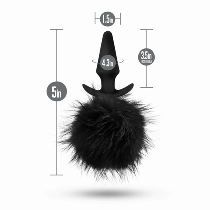 Plug con Cola de Conejo Anal Adventures Platinum – Negro - Blush - Imagen 3 | La Juguetería de Adultos