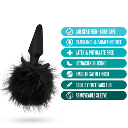 Plug con Cola de Conejo Anal Adventures Platinum – Negro - Blush - Imagen 4 | La Juguetería de Adultos