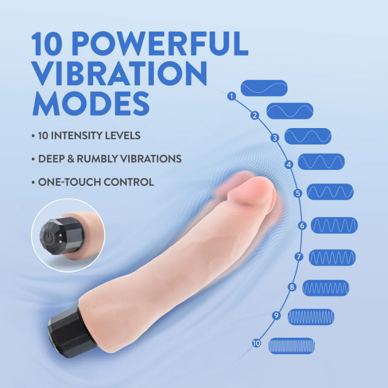 AU Naturel Vibrating Dildo 19 CM