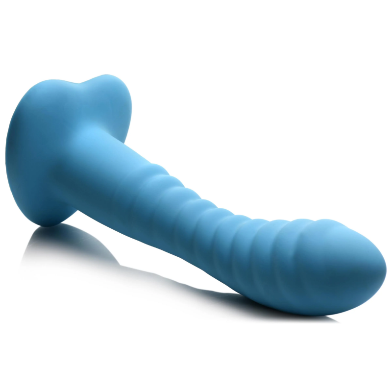 Consolador Simply Sweet Acanalado de Silicona Azul 18 CM