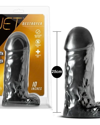 Dildo Realista Destroyer 25 cm – Carbon Metallic Negro | Blush Jet