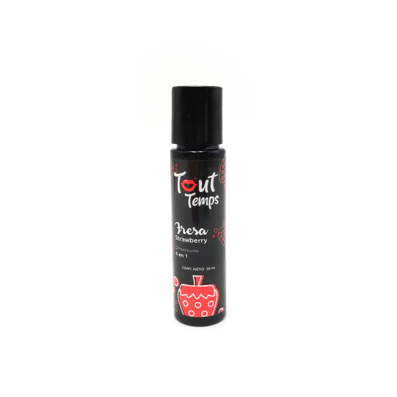 Lubricante Tout Temps Sabor Fresa – 30 ml - Tout Temps | La Juguetería de Adultos