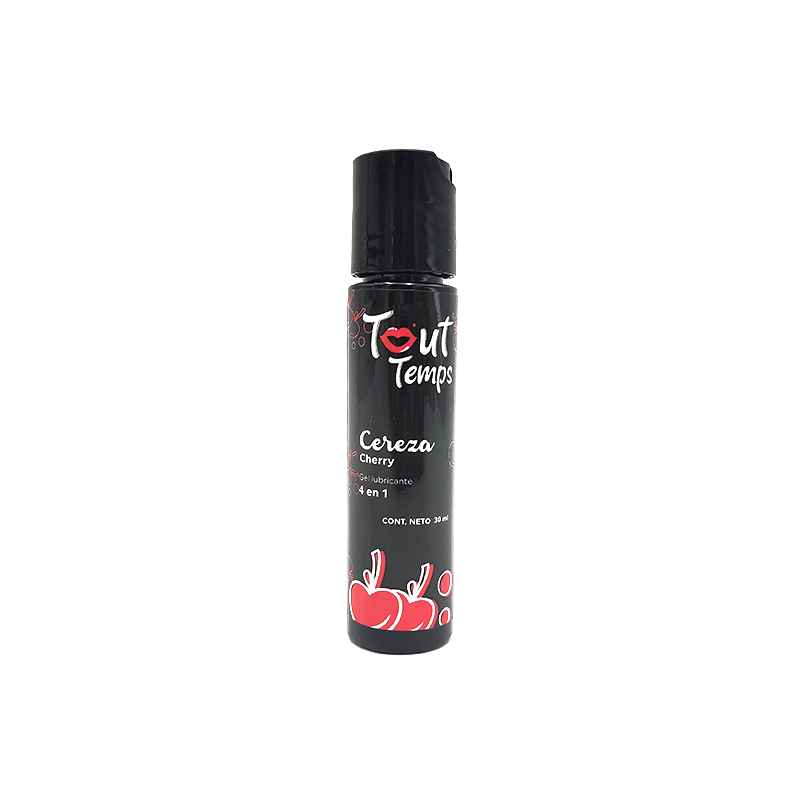 Lubricante Tout Temps Sabor Cereza – 30 ml - Tout Temps | La Juguetería de Adultos