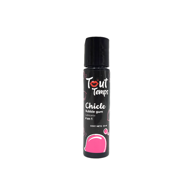 Lubricante Tout Temps Sabor Chicle – 30 ml - Tout Temps | La Juguetería de Adultos