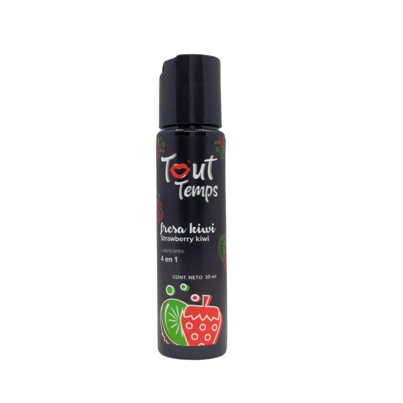 Lubricante Tout Temps Sabor Fresa Kiwi – 30 ml - Tout Temps | La Juguetería de Adultos