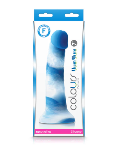 Consolador Realista Pleasures YUM YUM 18 CM – Azul