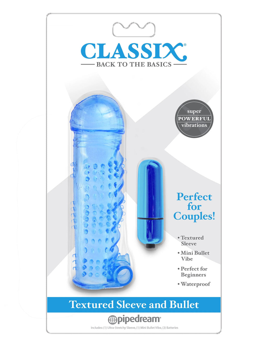 Funda Texturizada con Bala Vibradora Classix Pipedream Extensión