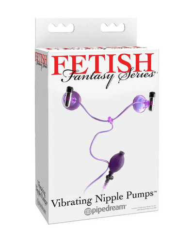 Pinzas Vibradoras Pezones Super Suck-Hers Morado/Plata Pipedream