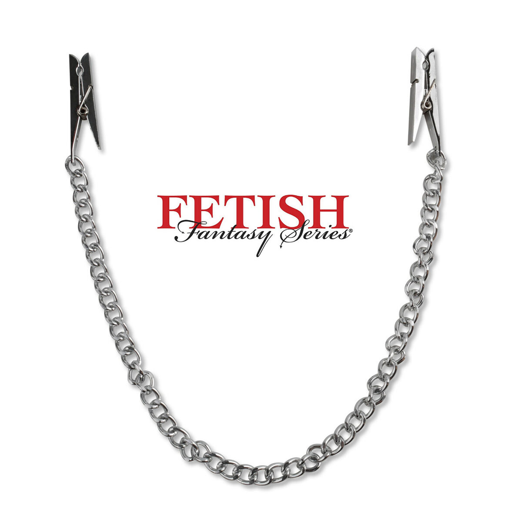 Fetish Fantasy Series Nipple Chain Clips – Silver