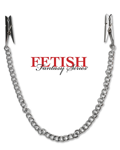Fetish Fantasy Series Nipple Chain Clips – Silver