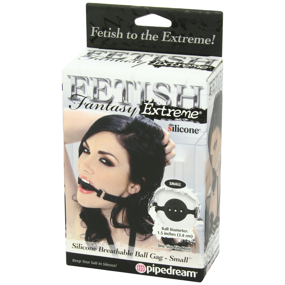 Fetish Fantasy Extreme Silicone Breathable Ball GAG Small – Black