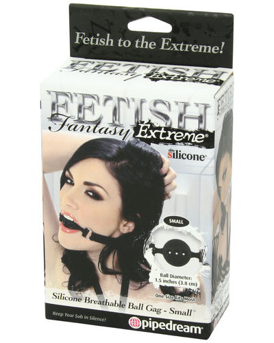 Fetish Fantasy Extreme Silicone Breathable Ball GAG Small – Black